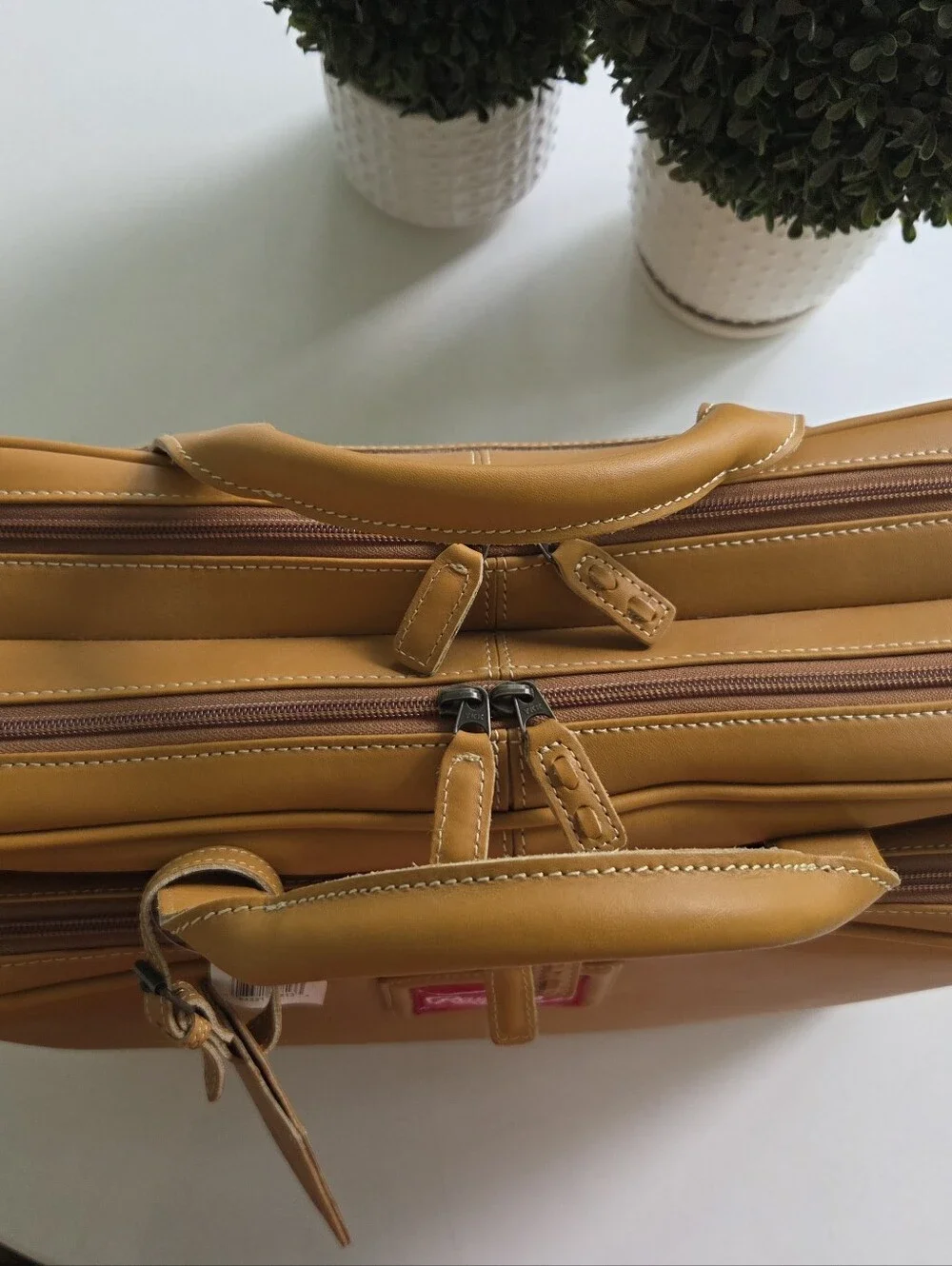 Rawlings Tan Leather Briefcase - Men’s Travel & Work Bag